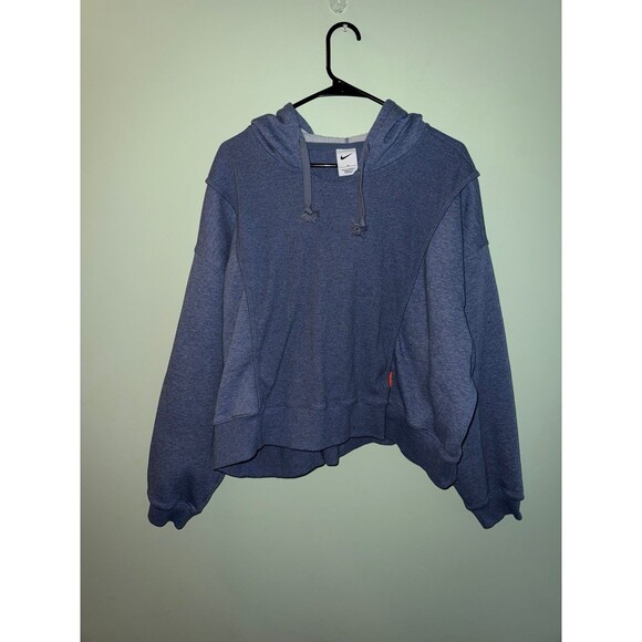 Nike Dri-FIT Women's Fleece Training Hoodie Pullover (Plus Size) Blue 3X - Picture 4 of 6